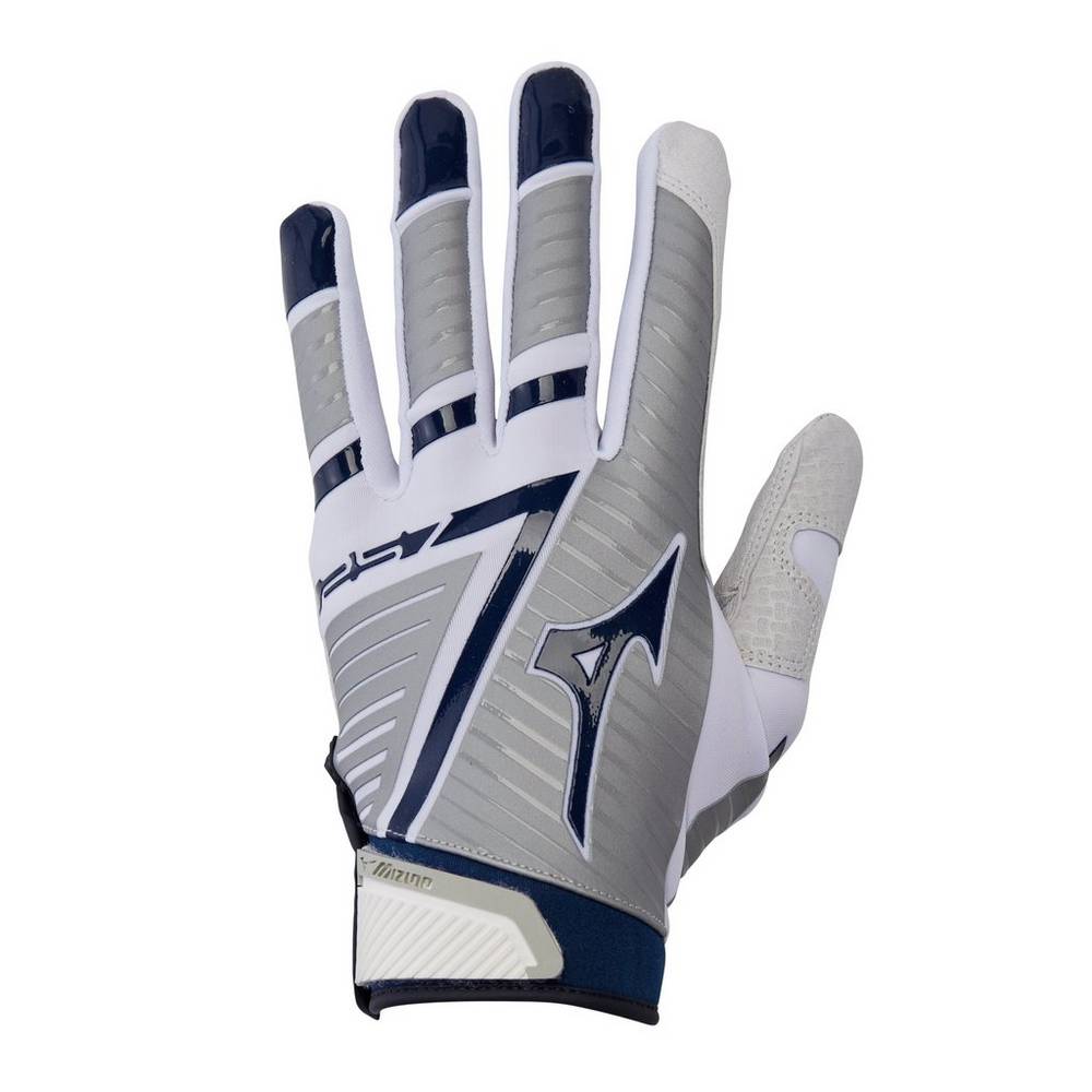 Guantes Mizuno F-257 Softball Batting Mujer Blancas/Azul Marino España XRBO-34720